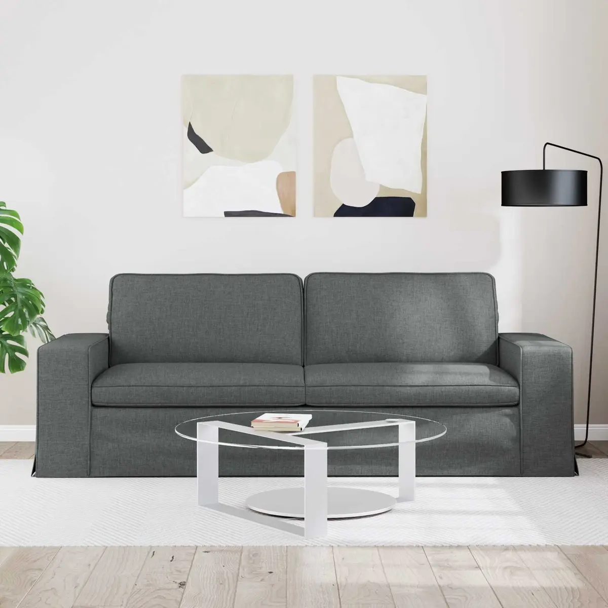 Sofa Grey Modular Sectional Lounge Seat Contemporary Living Room Furniture