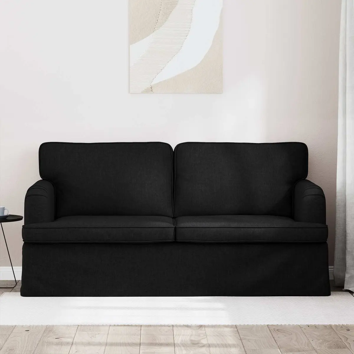 Fabric Sofa Modular 162x80x85cm Black Modern Living Room Bedroom Couch