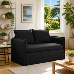 Practical Black Fabric Modular Lounge Couch for Home
