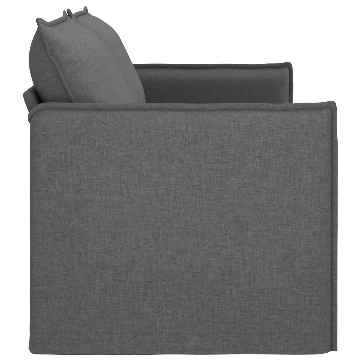 Modern Grey Fabric Sofa Modular Lounge Seating Rectangular Couch Living Room