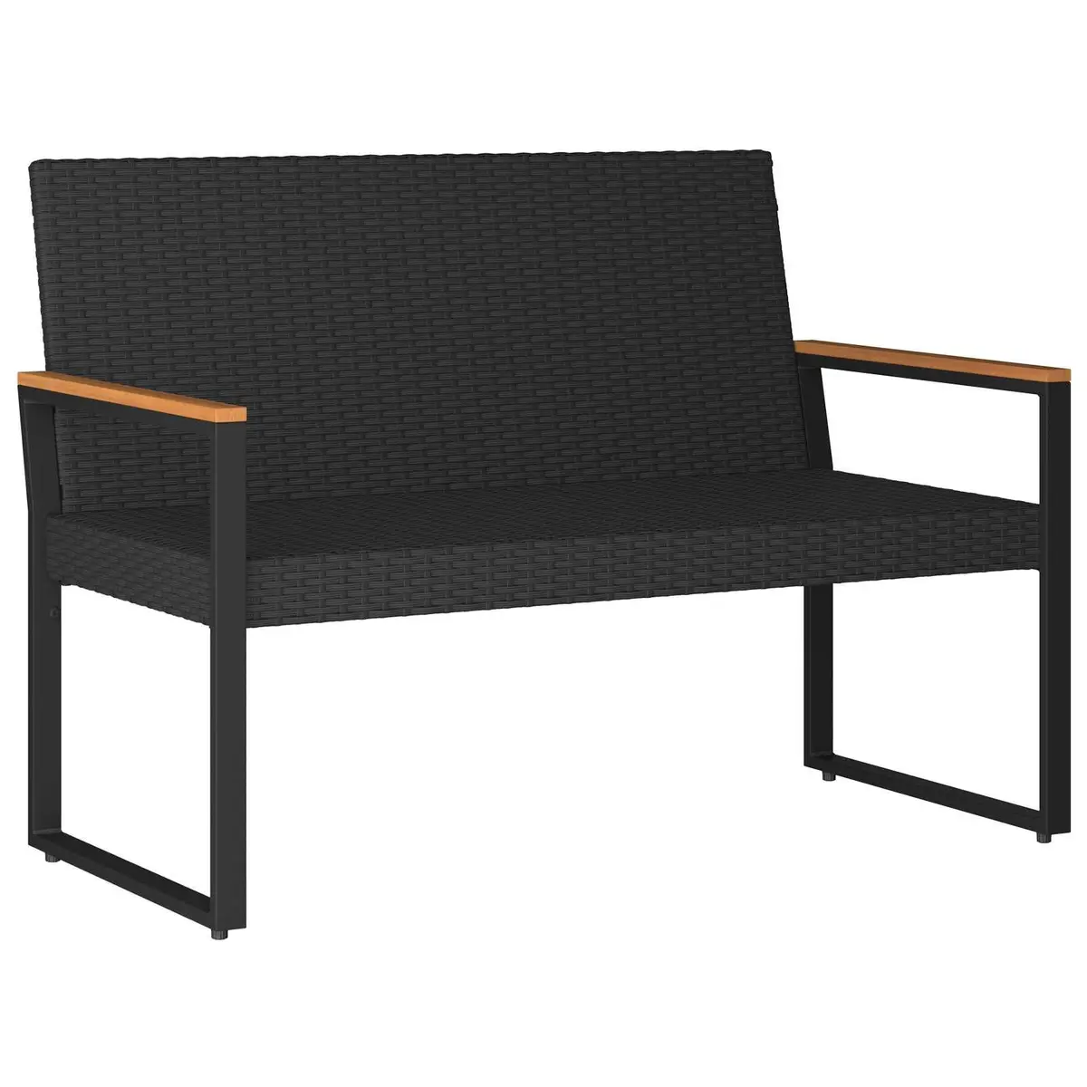Outdoor Furniture Set Poly Rattan Black 4 Piece Garden Patio Lounge Dining