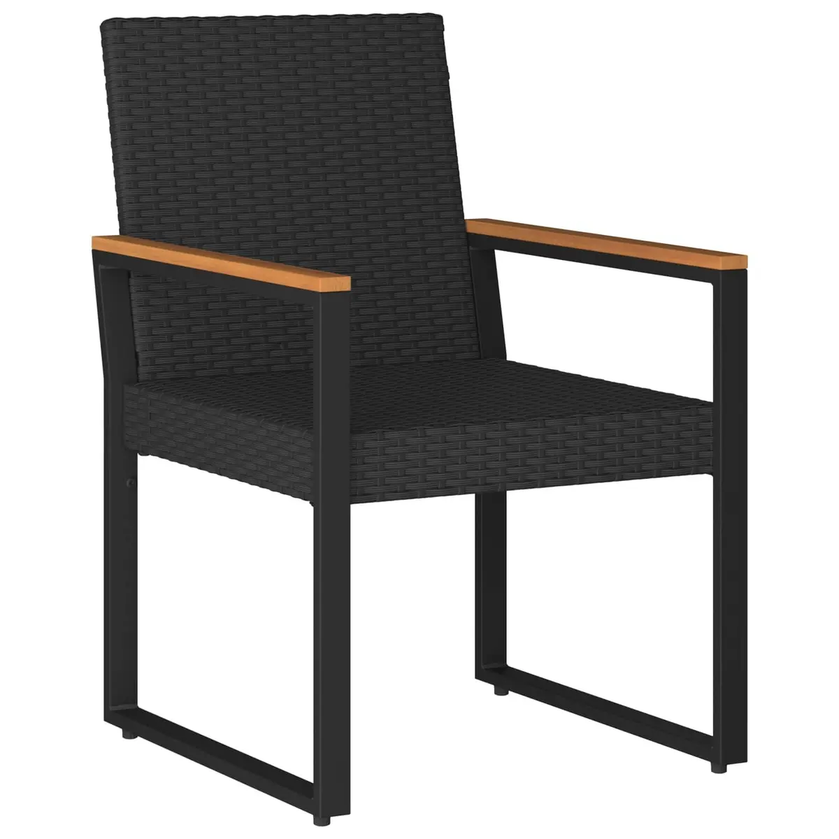 Outdoor Furniture Set Poly Rattan Black 4 Piece Garden Patio Lounge Dining
