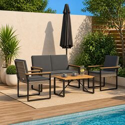 Practical 4-Piece Set for Outdoor Relaxation and Dining