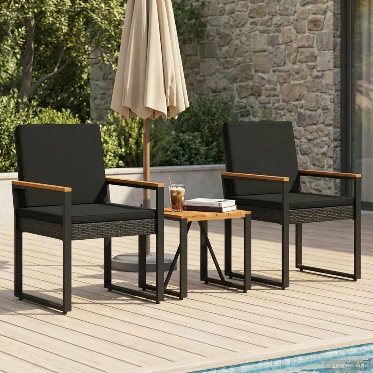3 Piece Garden Furniture Set for Relaxation
