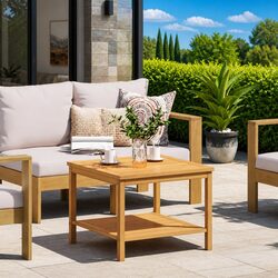 Practical Acacia Wood Side Table for Home Use