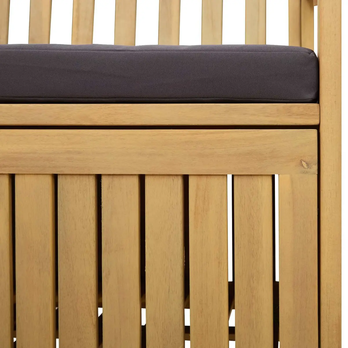 Outdoor Storage Bench Weather-resistant Brown 120x63x84cm 2-Seater Garden Patio Seat with Hidden Compartment