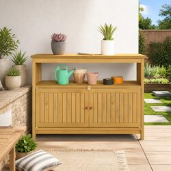 Practical Garden Console Table with Multiple Uses