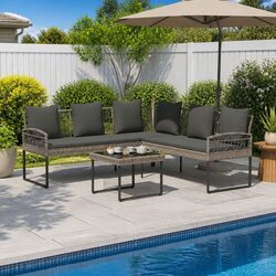 Perfect Grey Sofa Set for Your Garden or Patio