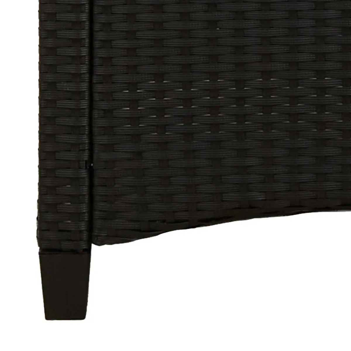 Reclining Garden Bench Steel Frame Polyester Covering Black