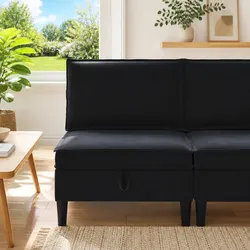 Versatile Black Velvet Sofa for Every Home