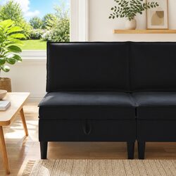Versatile Black Velvet Sofa for Every Home