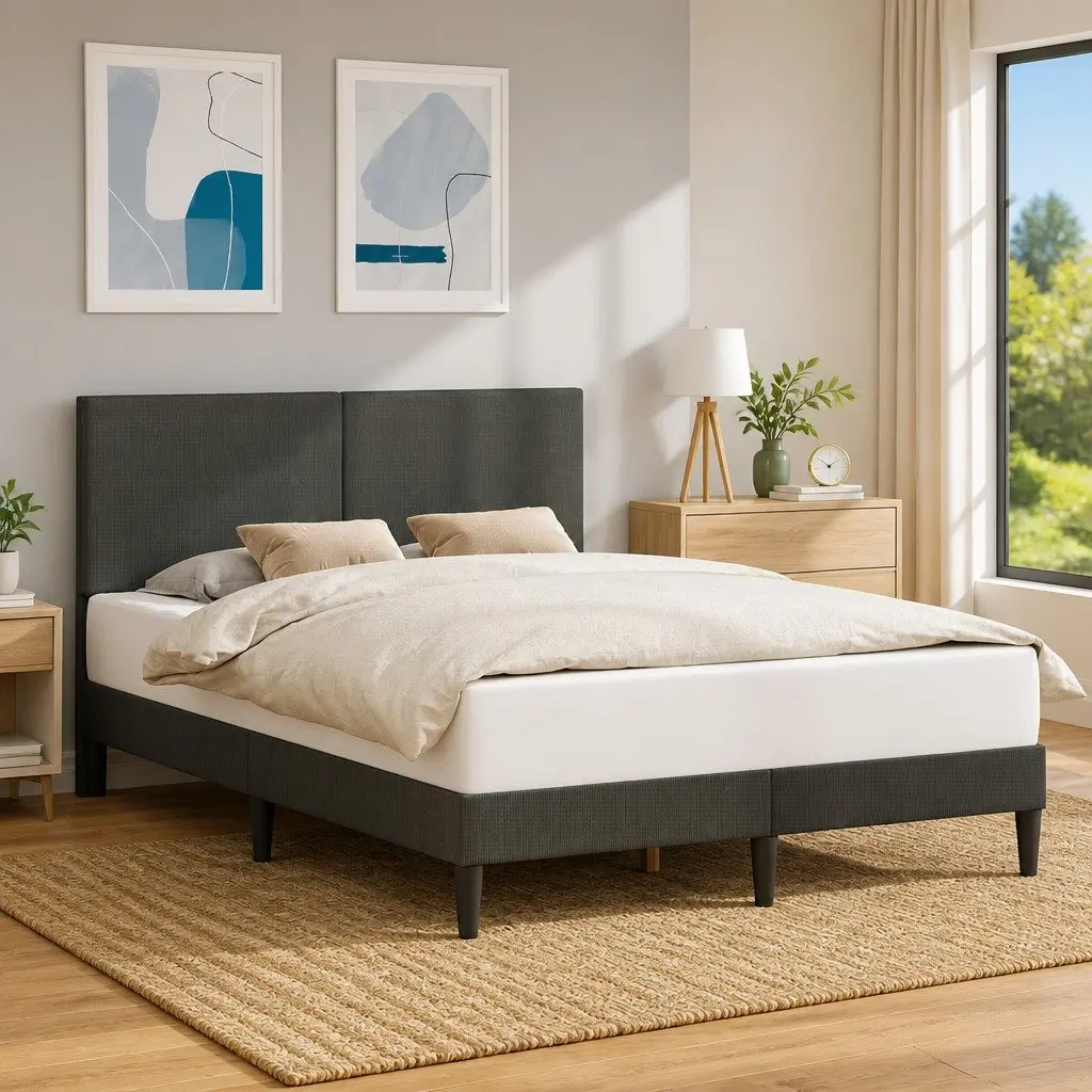 Bed Frame with Corduroy Headboard for Every Bedroom