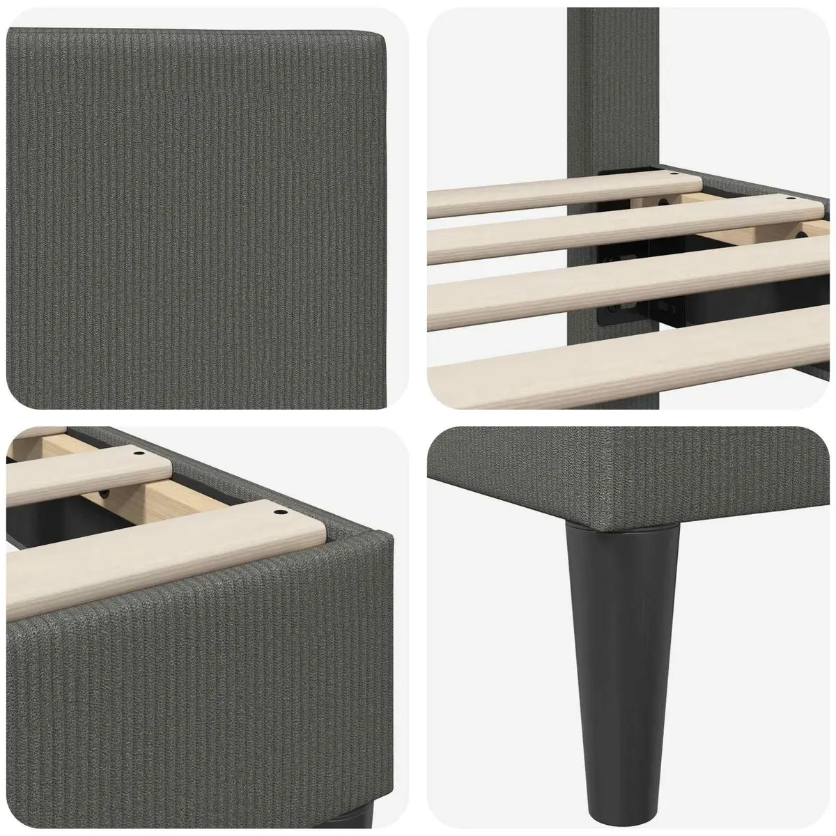 Bed Frame with Corduroy Headboard for Every Bedroom