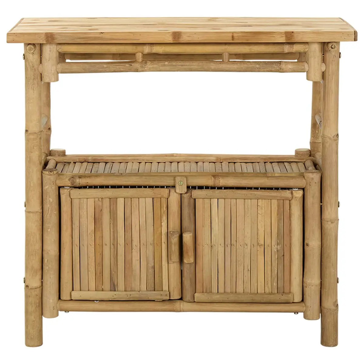Console Table Bamboo 80 x 35 x 75 cm Brown Modern Accent Table