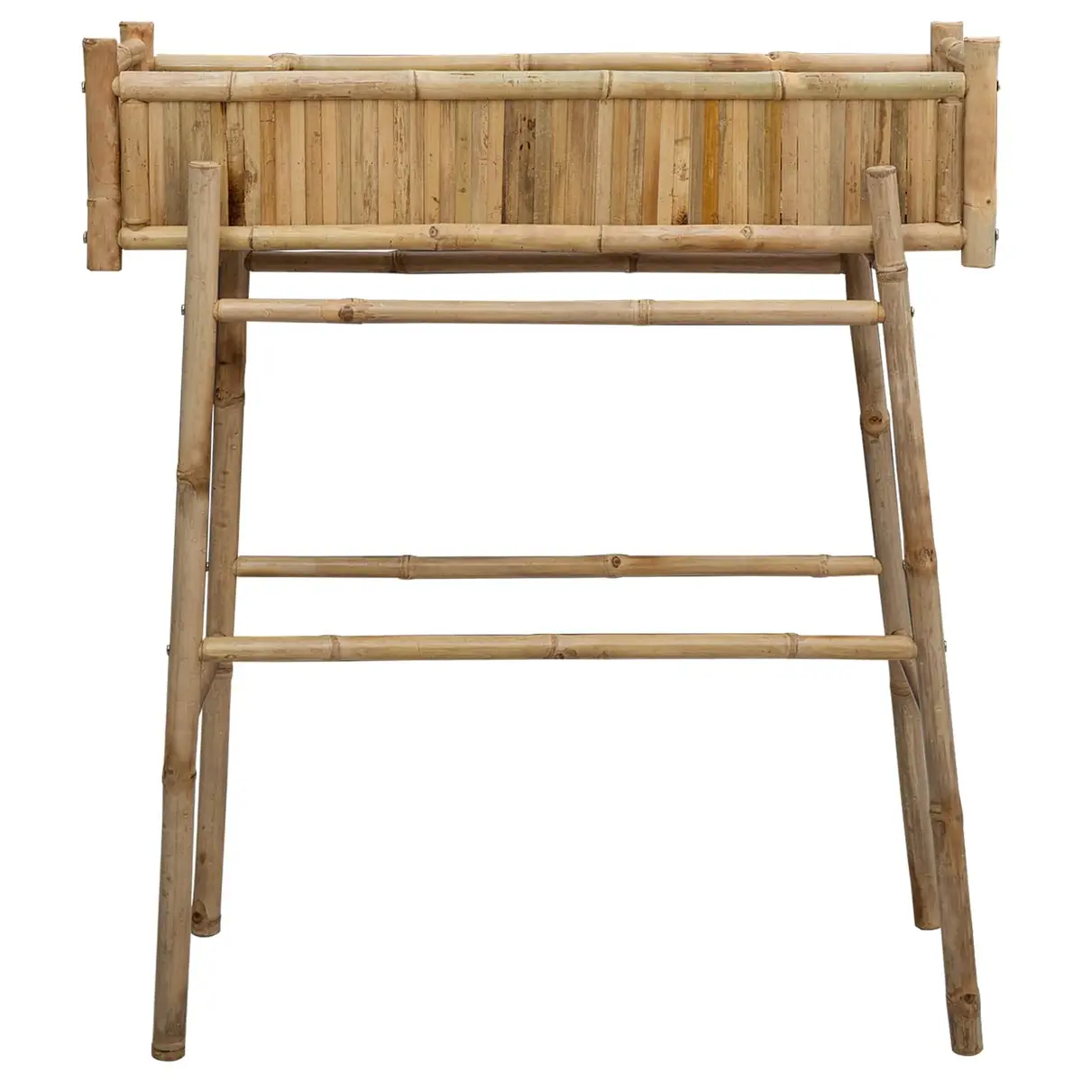 Garden Planter Bamboo 100 x 38 x 114 cm Brown Outdoor Patio Balcony Container