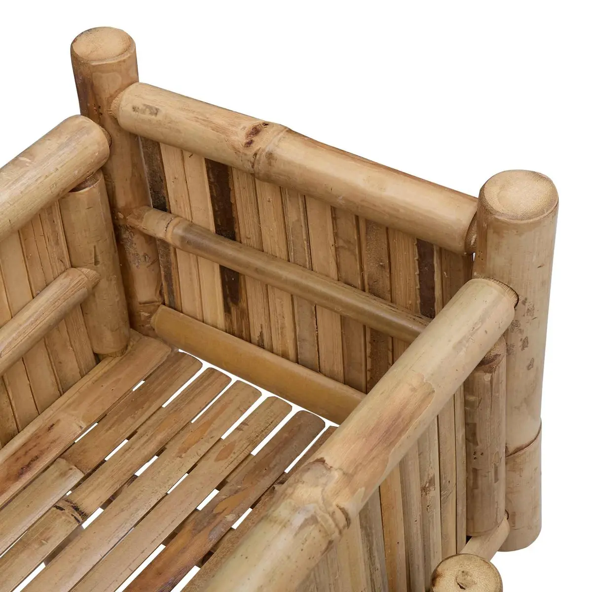 Garden Planter Bamboo 100 x 38 x 114 cm Brown Outdoor Patio Balcony Container