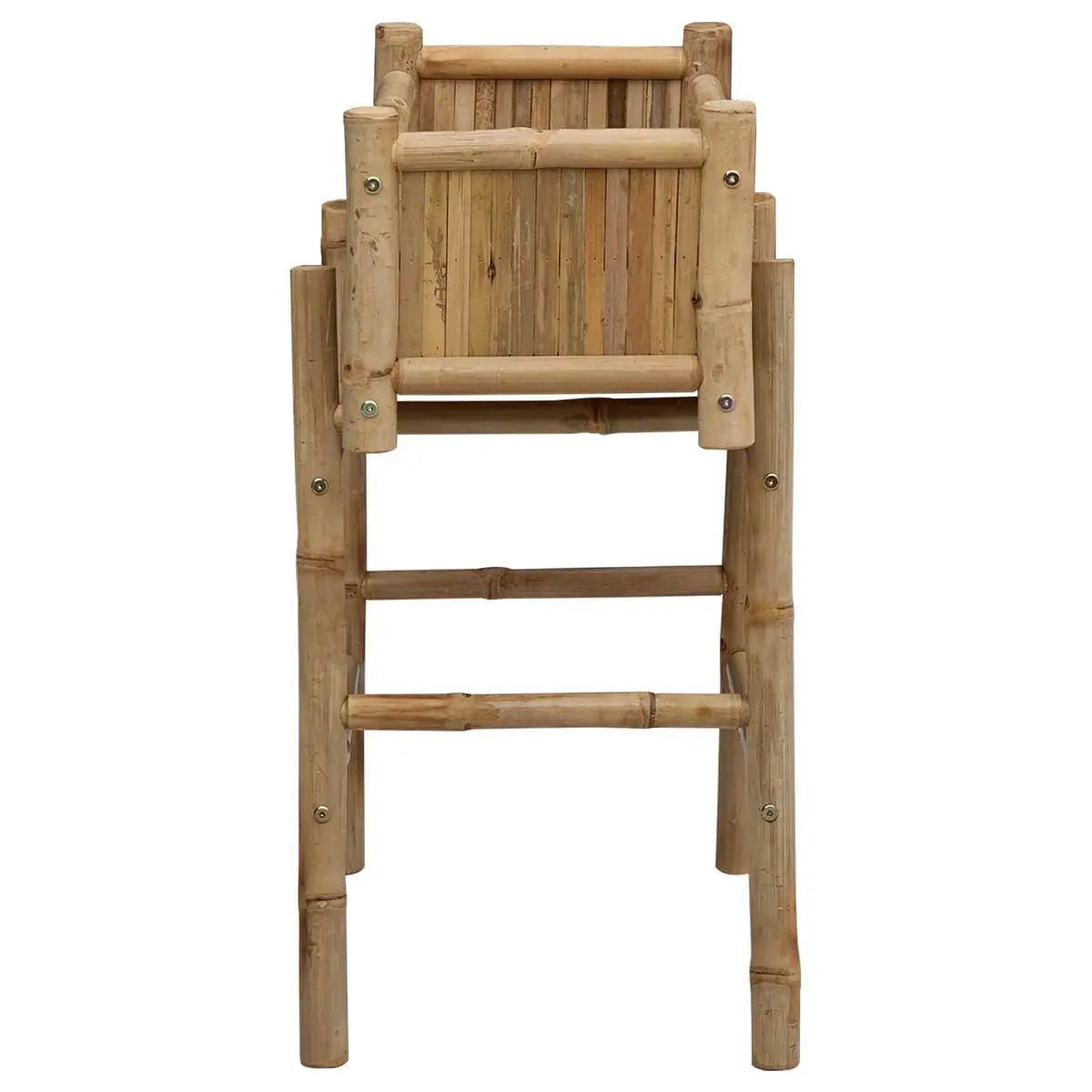 Garden Planter Bamboo 50 x 38 x 74 cm Natural Brown with Holder