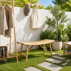 Bamboo Garden Bench for Versatile Home Usage