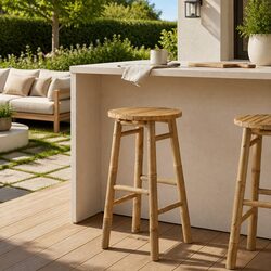 Practical Bamboo Garden Stool for Home and Outdoor Use