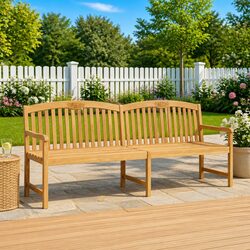 Outdoor Bench for Gardens and Patios in Solid Teak