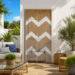 Insect Door Curtain Multicolour 200 x 90 cm Natural Bamboo Window Screen Patio
