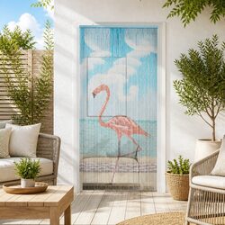 Insect Door Curtain Multicolour 200 x 90 cm Natural Bamboo Window Screen Decor