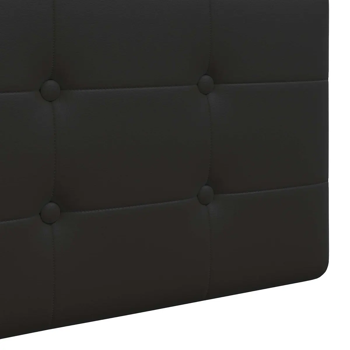 Hanging Headboard Black Modern Wall-Mounted Bedroom Backrest Padded Upholstery