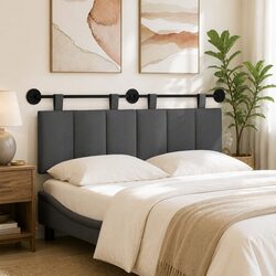 Versatile Grey Hanging Headboard for Modern Bedrooms