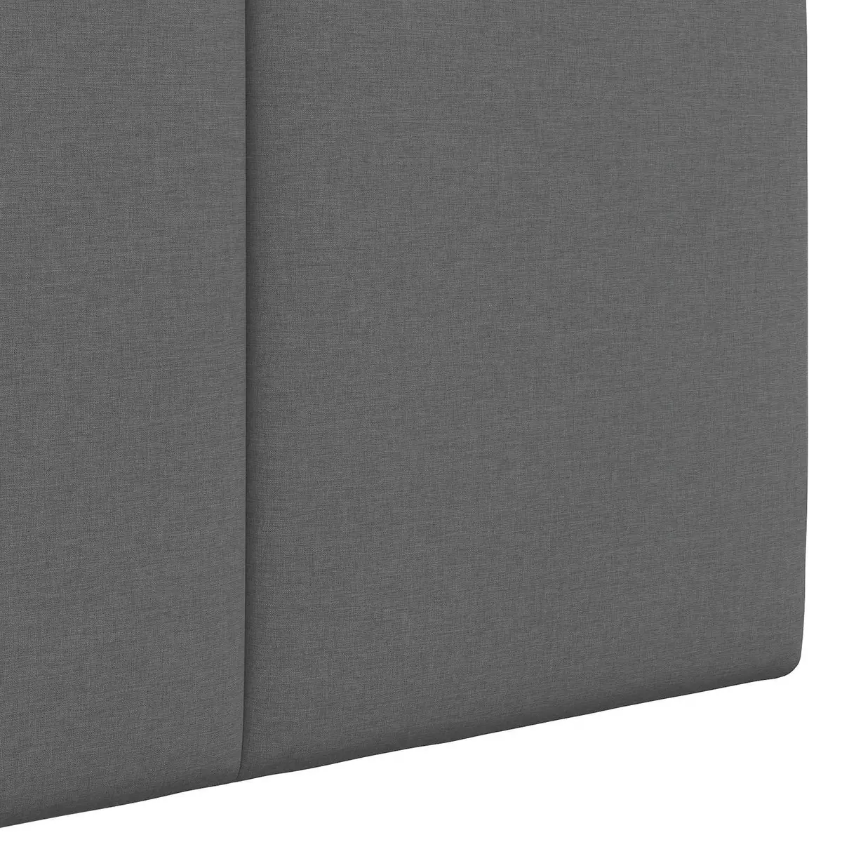 Hanging Headboard Wall Mounted Upholstered Fabric Rectangular Dark Grey Stripes