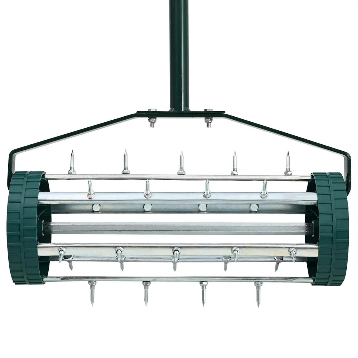 Lawn Roller Steel Frame 127.5cm Green Outdoor