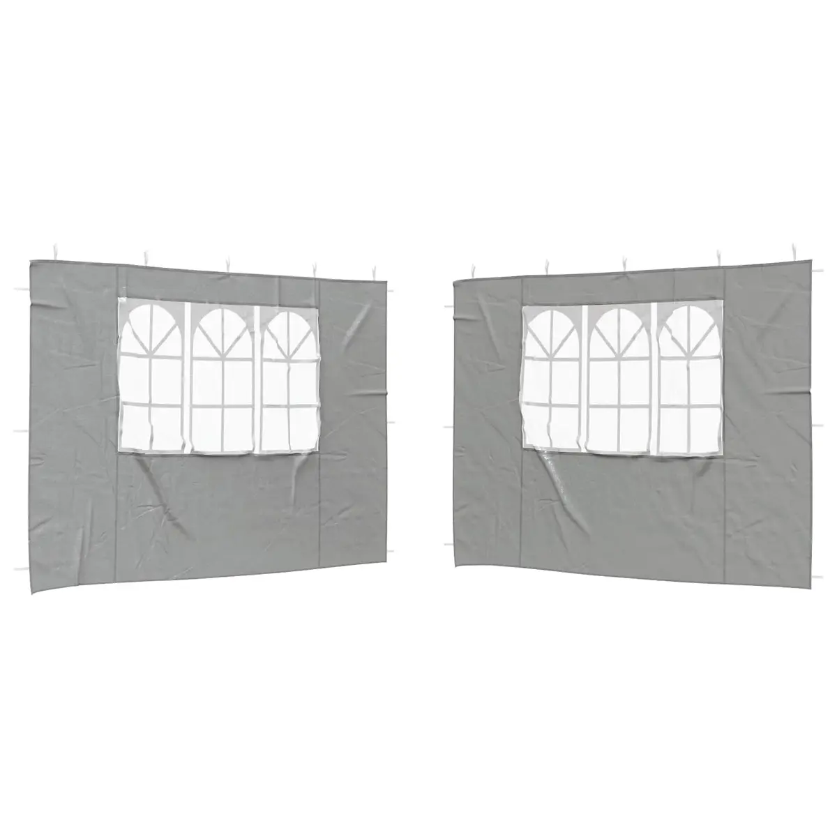 Party Tent Sidewall Panels PE 300 x 195 cm Grey