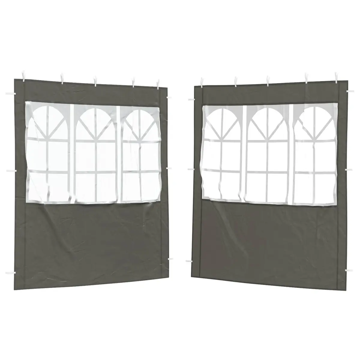 Party Tent Sidewall PE Fabric Steel 200 x 195 cm Anthracite