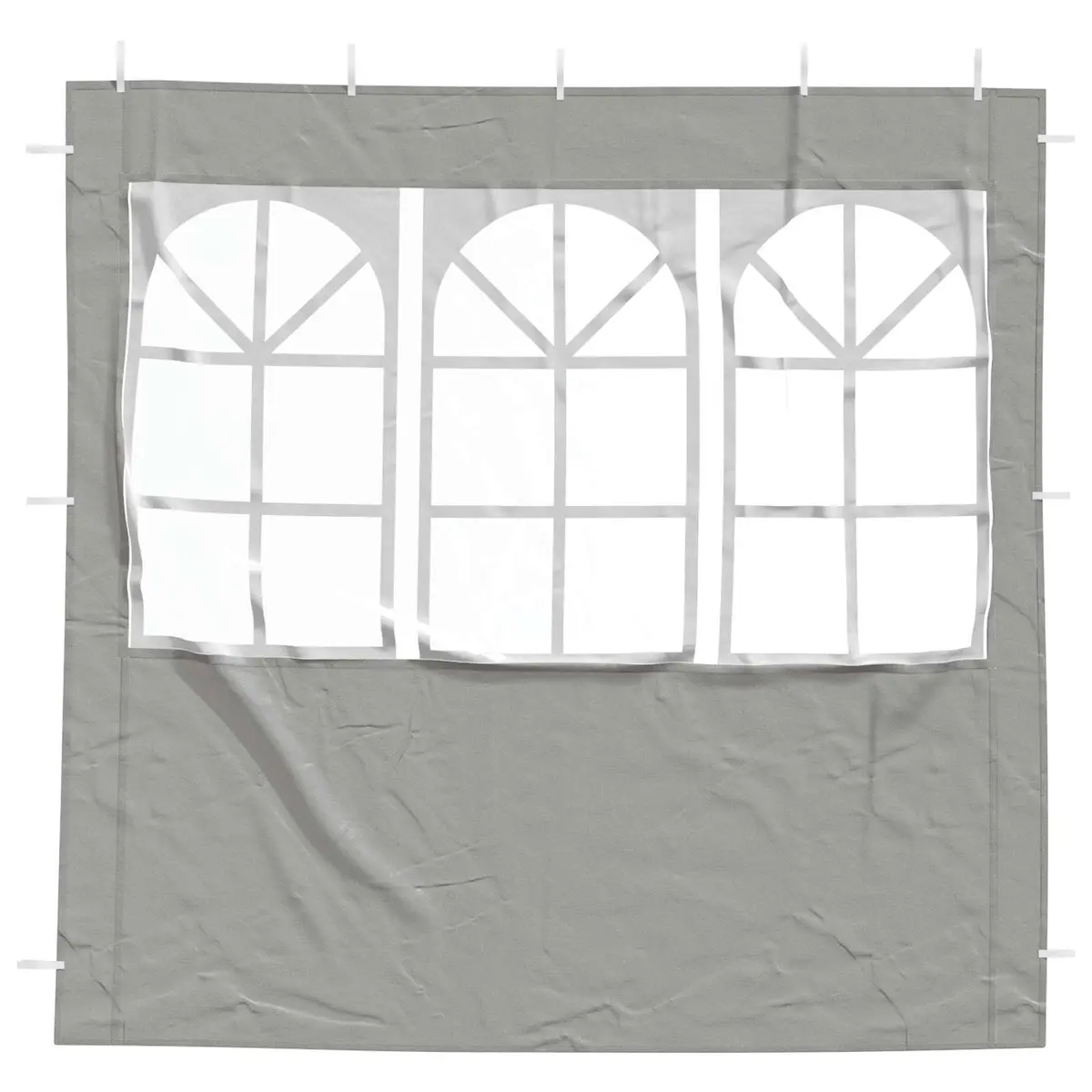 Party Tent Sidewalls 2 Piece Light Grey PE Steel Panels Outdoor Weather Resistant Canopy