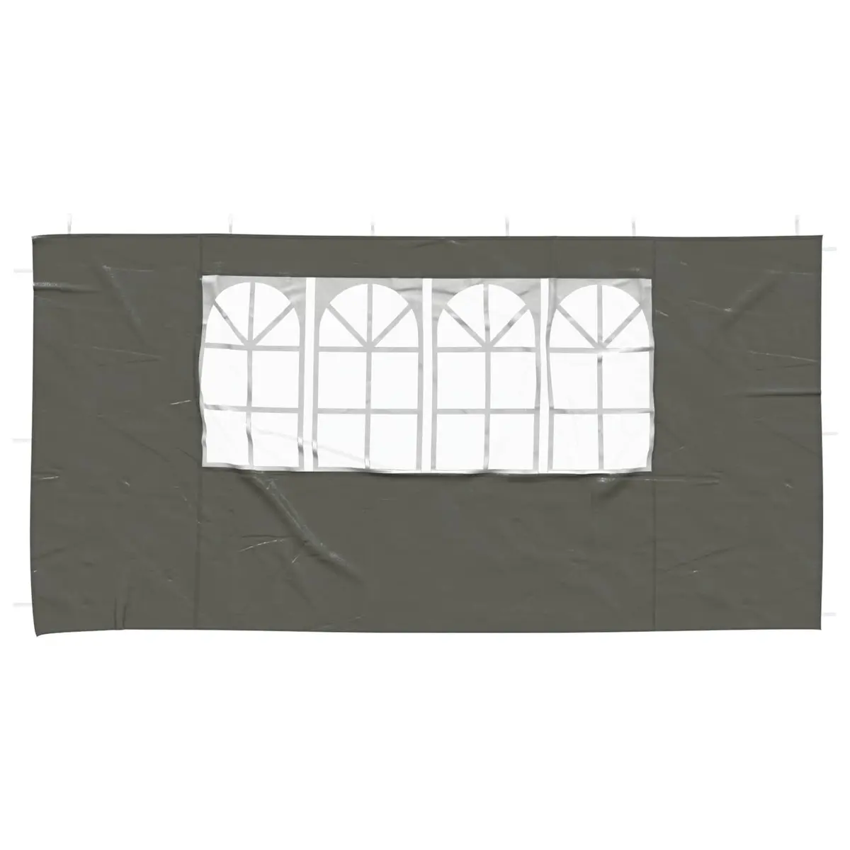 Party Tent Sidewall 2 pcs 400 x 195 cm Anthracite Marquee Wall Panel with Window