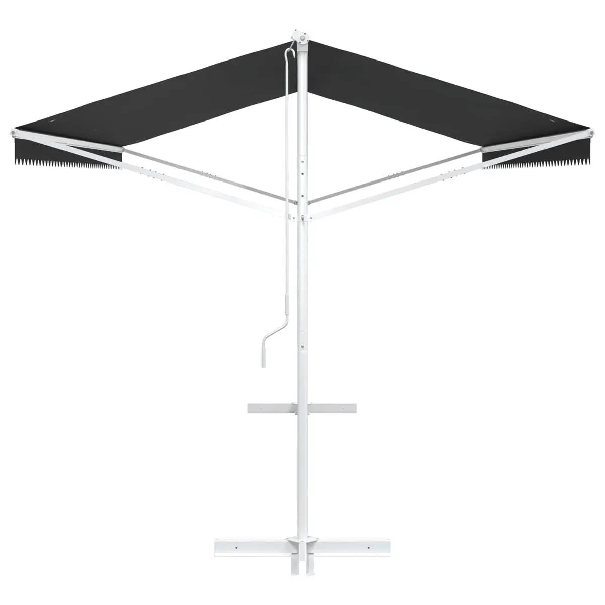 Free Standing Awning Anthracite 5 x 3 m Outdoor Patio Garden Shade Hand Crank
