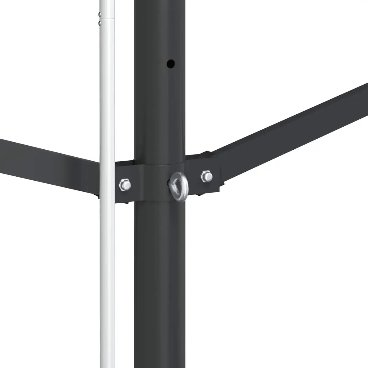 Free Standing Awning Powder-coated Steel 5 x 3 m Grey PU-coated Fabric