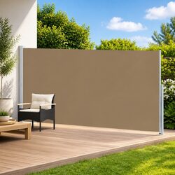 Practical Retractable Side Awning 180 x 500 cm for Home Use