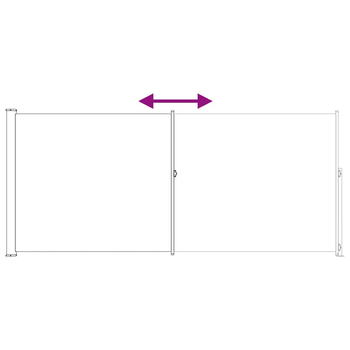 Retractable Side Awning Steel Frame Polyester Fabric 220 x 500 cm Taupe