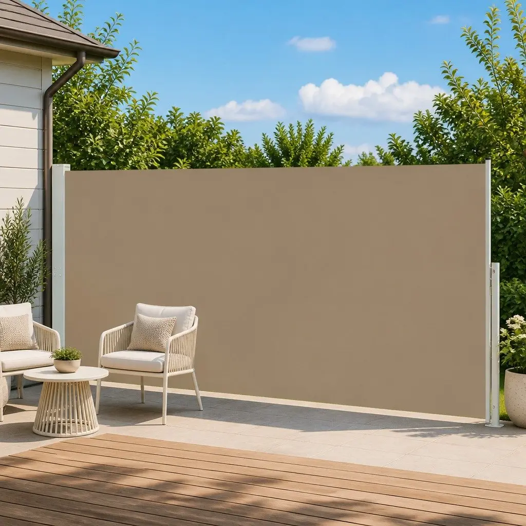 Retractable Side Awning for Gardens and Patios