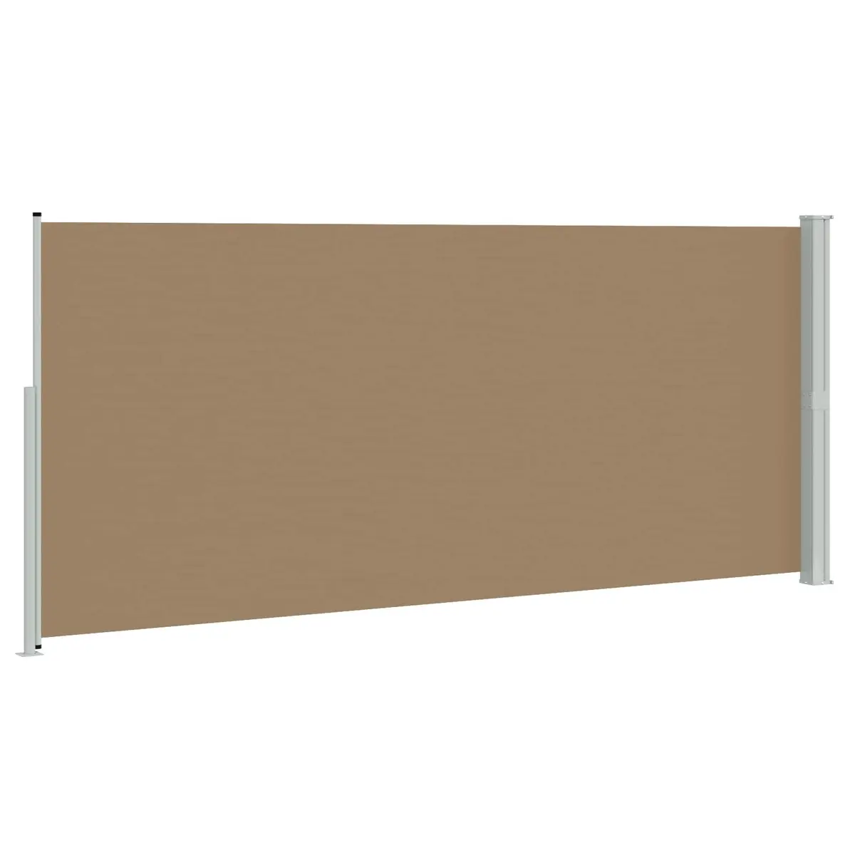 Retractable Awning Steel Frame 220x600cm Taupe Garden Patio Privacy Sunshade