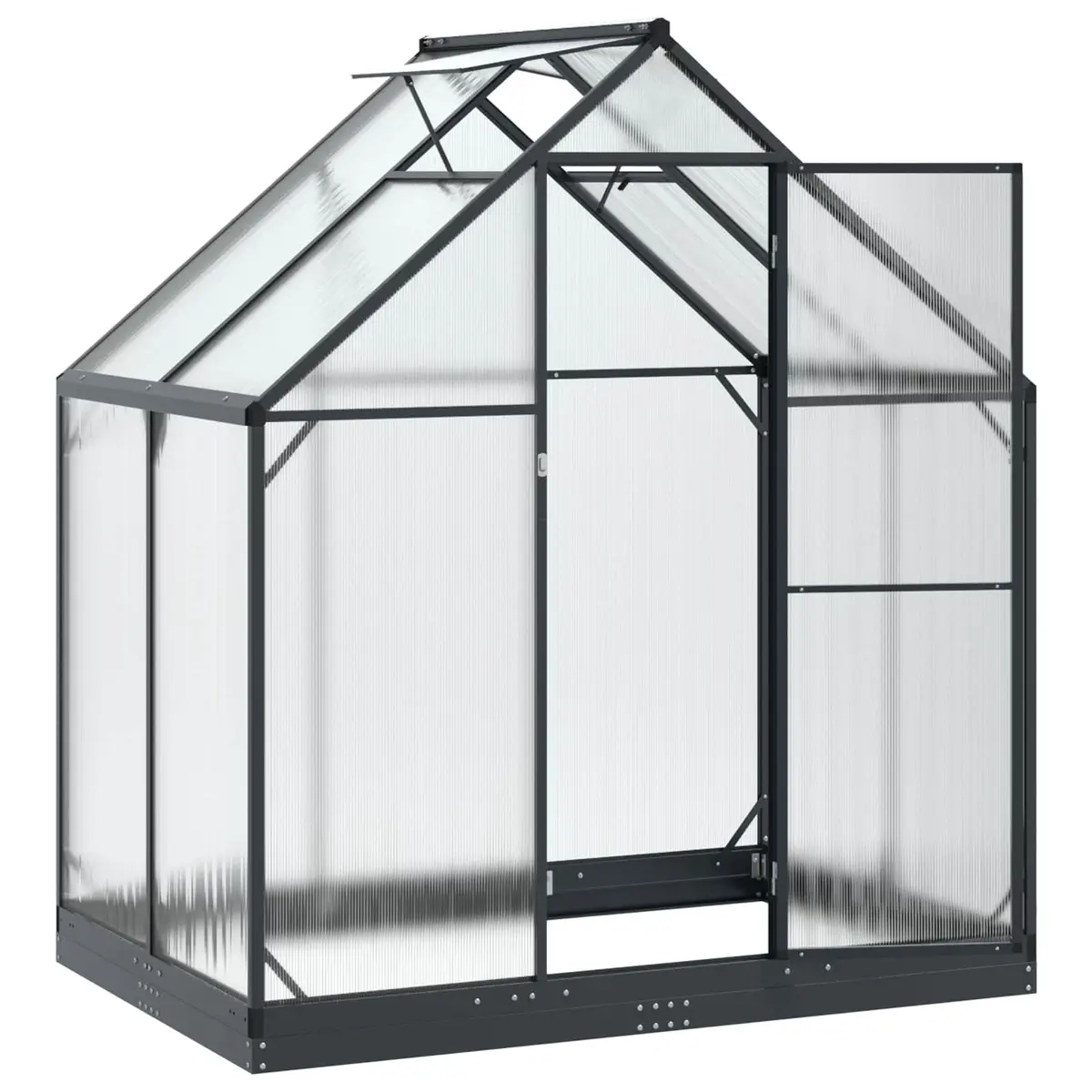 Garden Greenhouse Tunnel Adjustable Height Portable Weather-Resistant Anthracite 183.5x123x207cm