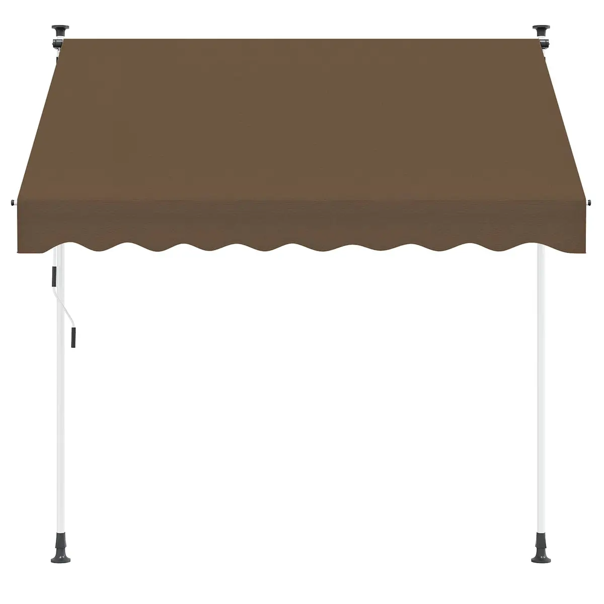 Retractable Awning PU-coated Fabric 350 cm Taupe Manual Hand Crank