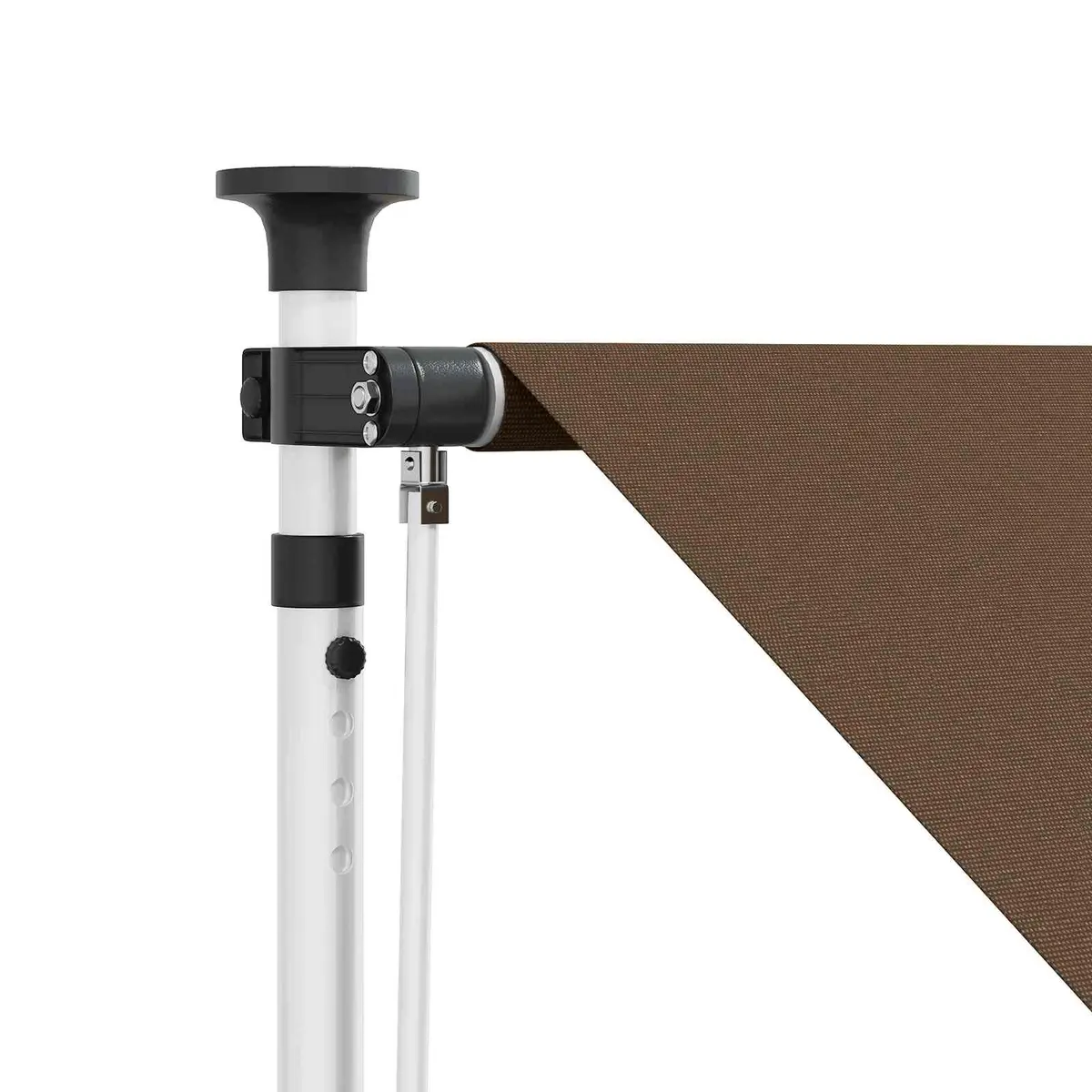 Retractable Awning PU-coated Fabric 350 cm Taupe Manual Hand Crank