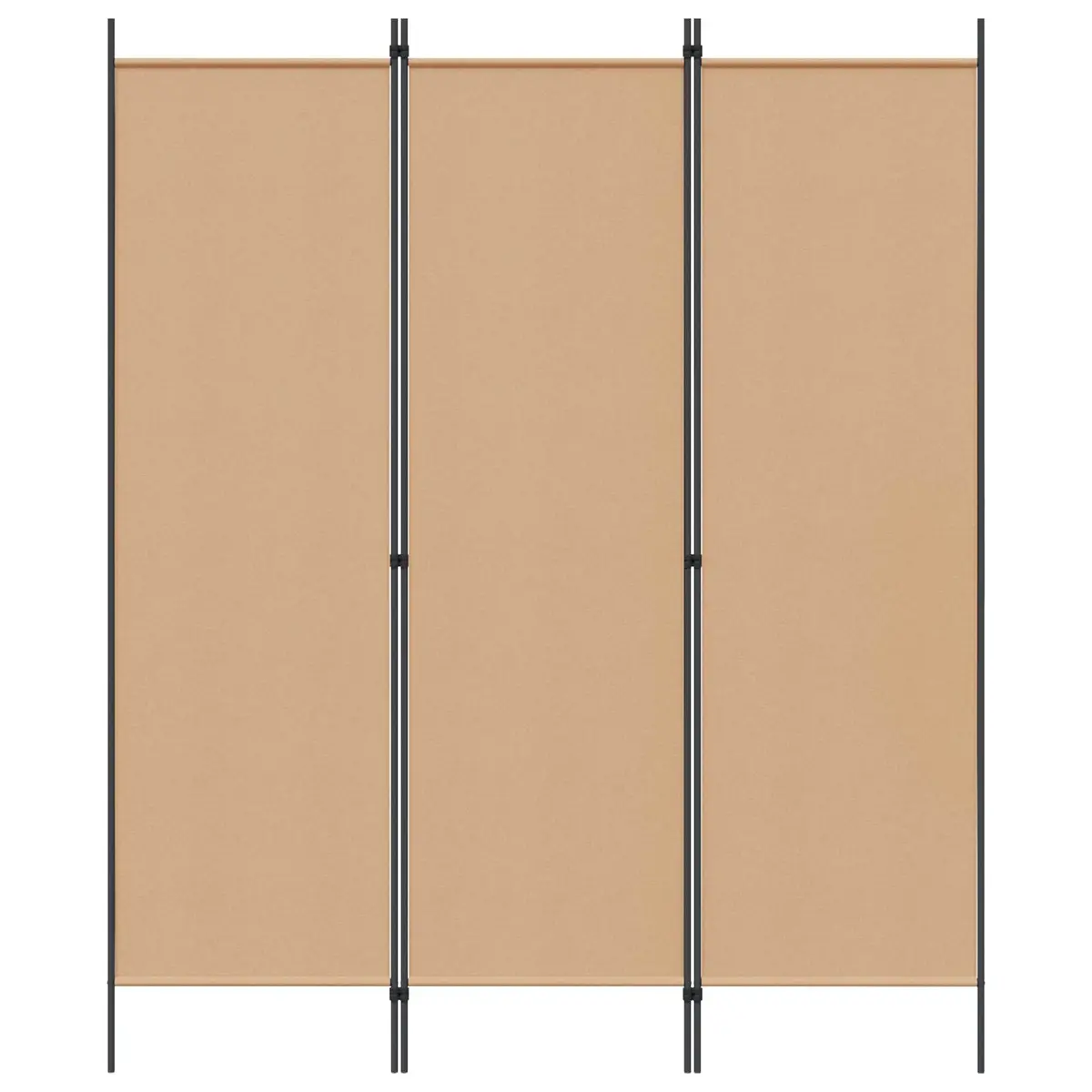 Room Divider Fabric Beige 150 x 180 cm Foldable Privacy Screen Partition Panel