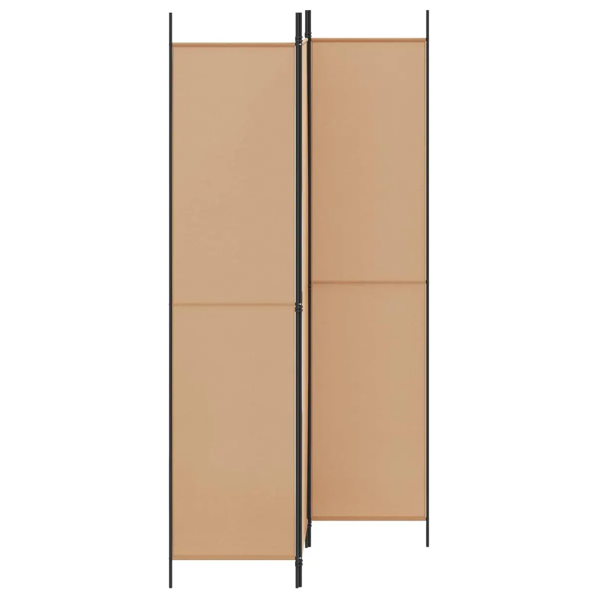 3-Panel Room Divider Polyester Fabric 150 x 220 cm Beige