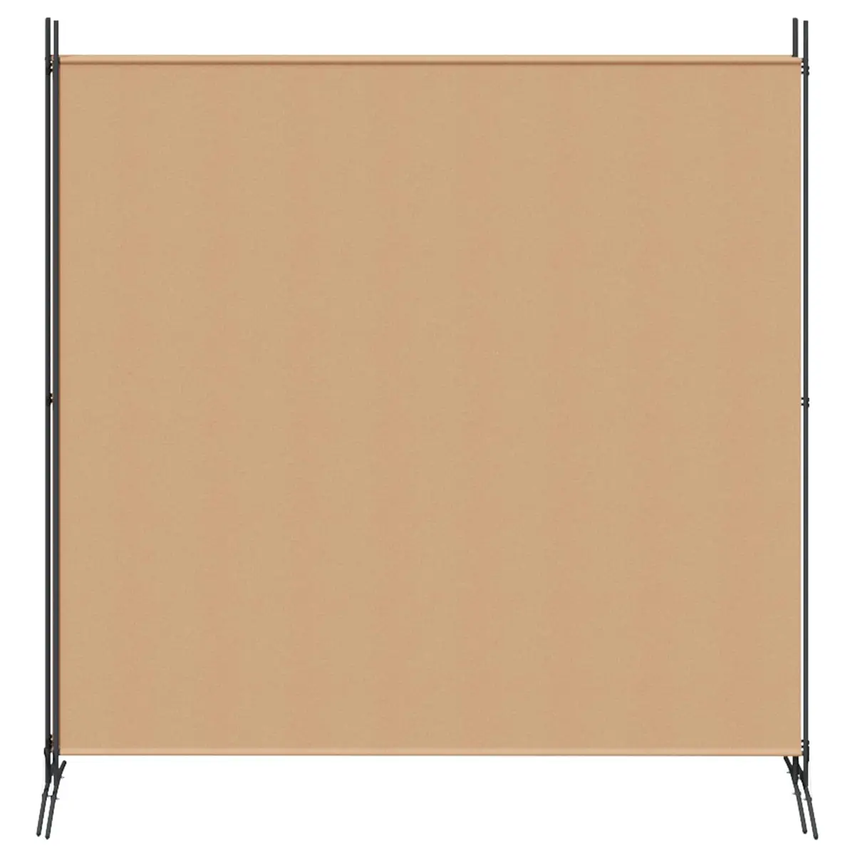 Room Divider Folding Screen 4-Panel Polyester Fabric Beige 525 x 180 cm