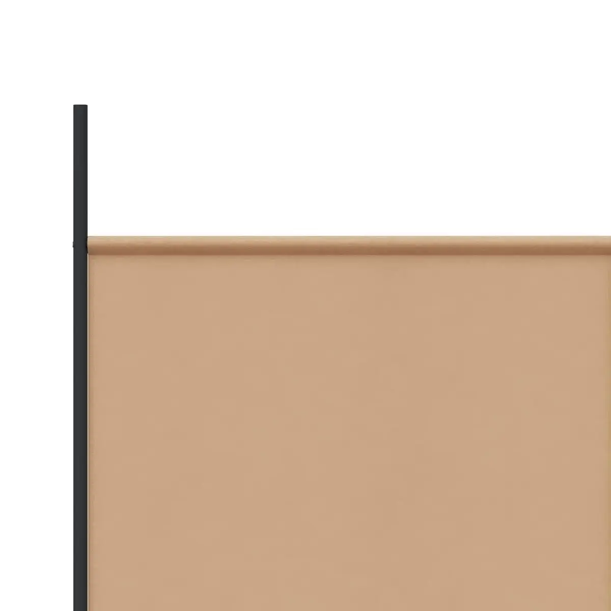 Room Divider Folding Screen 4-Panel Polyester Fabric Beige 525 x 180 cm