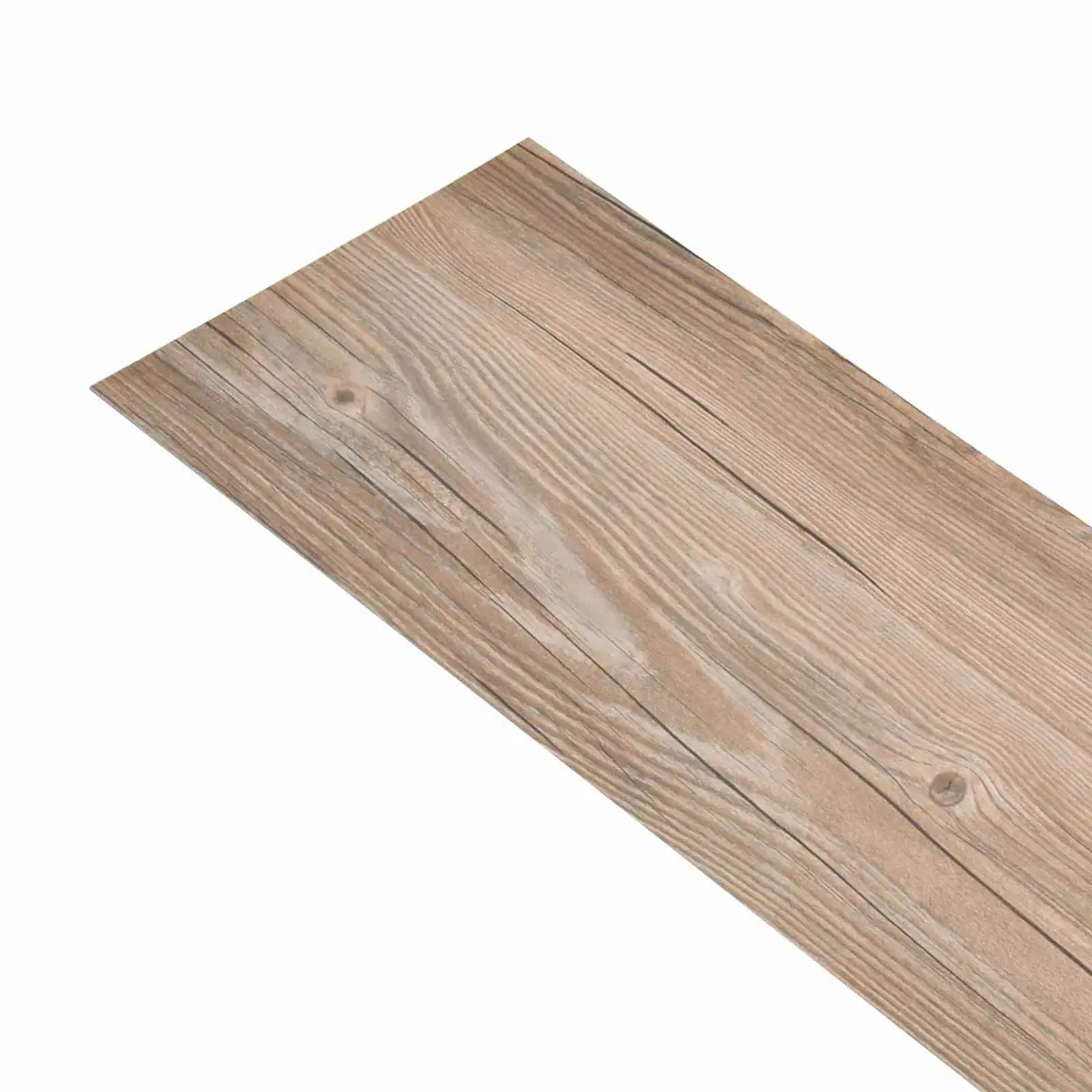 Self-Adhesive PVC Flooring Planks Indoor Floor Tiles Brown 18 Piece