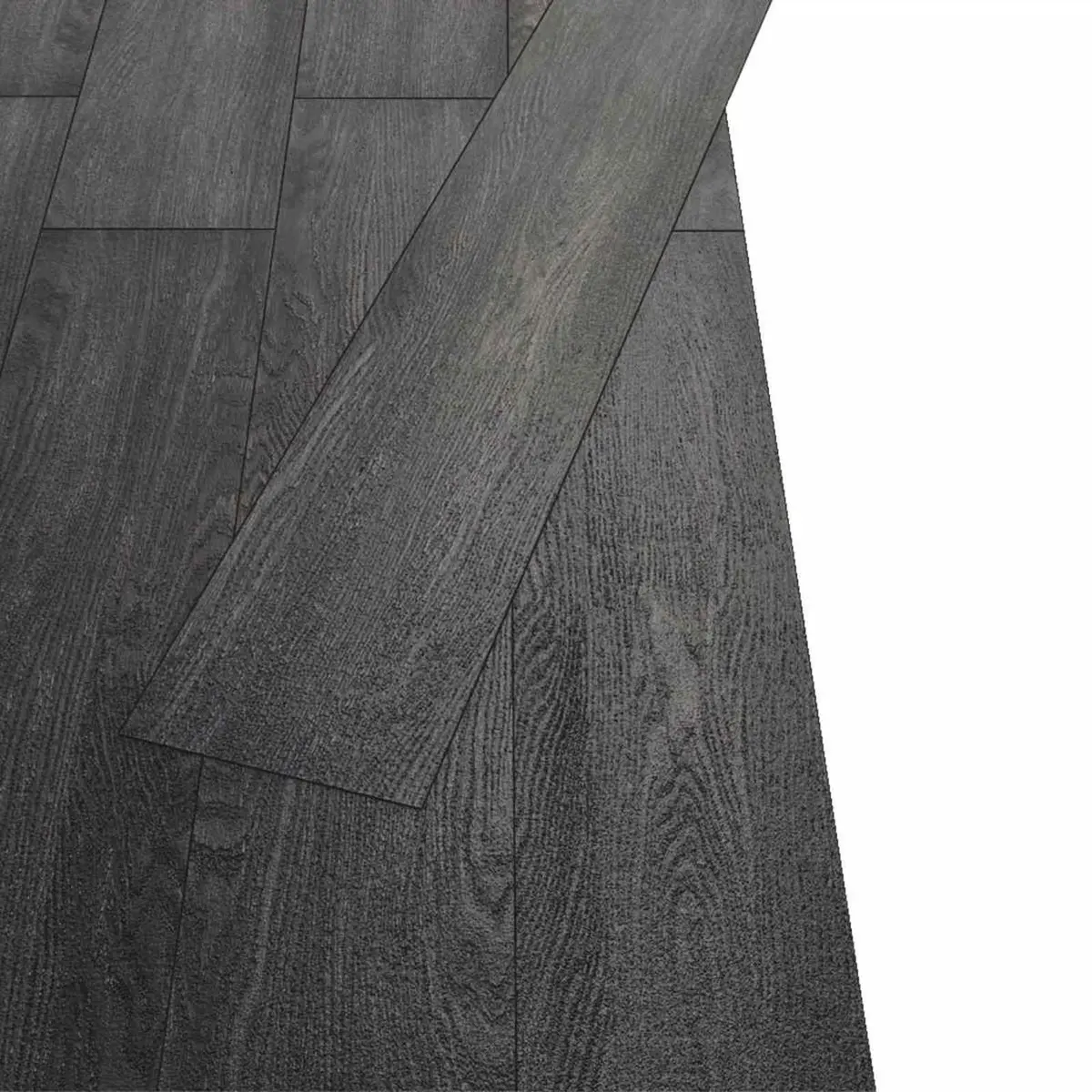 Self-Adhesive PVC Flooring Planks 18 Pieces Black White 5.26 m² DIY Indoor Floor