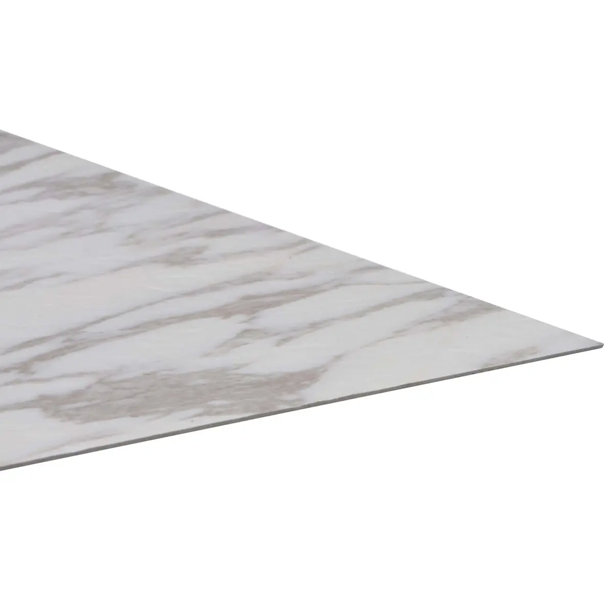 PVC Flooring Planks 5.11 m² Self-Adhesive White Marble Indoor 55 Pieces